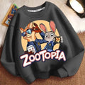 Spring Kid Boy Clothes Children Girls Disney Zootopia 2 Judy Hopps Nick Wilde Print Sweatshirt Top Baby Cartoon Pullover