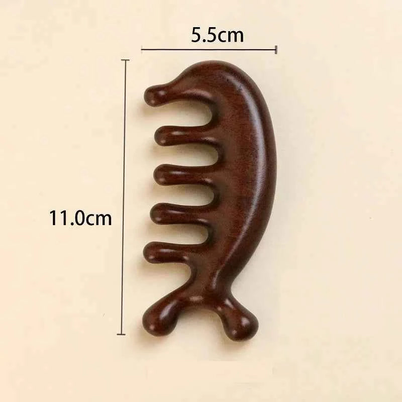 New Wooden Massage Wood Massager Comb Scalp Head Oil Massager Scalp Hair Comb Tools AMS01