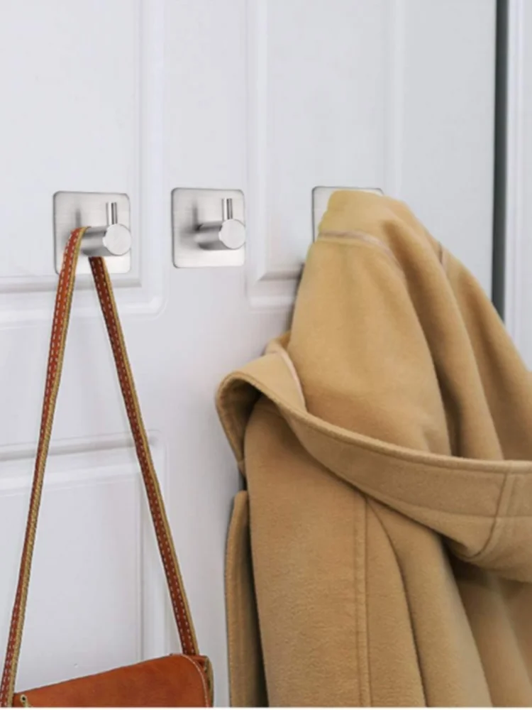 Self adhesive hook heavy-duty towel rack,  wall self-adhesive 304 stainless steel, no need for drilling, waterproof