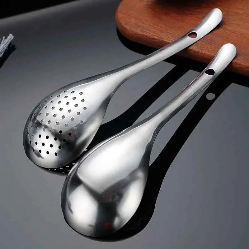 304 Stainless Steel Strainer Spoon for Cooking, Frying and Serving