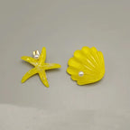 AWAYTR 2PCS Elegant Starfish Star Shell Hair Clips For Ladies Hairpins Summer Beach Holiday Party Barrettes Hair Accessories