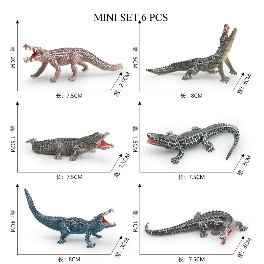Simulation Mini  Farm Poultry Puppy Crocodile Pegasus Monkey Bird Wildlife Figurine Animal Model Sets Education Kid Toys