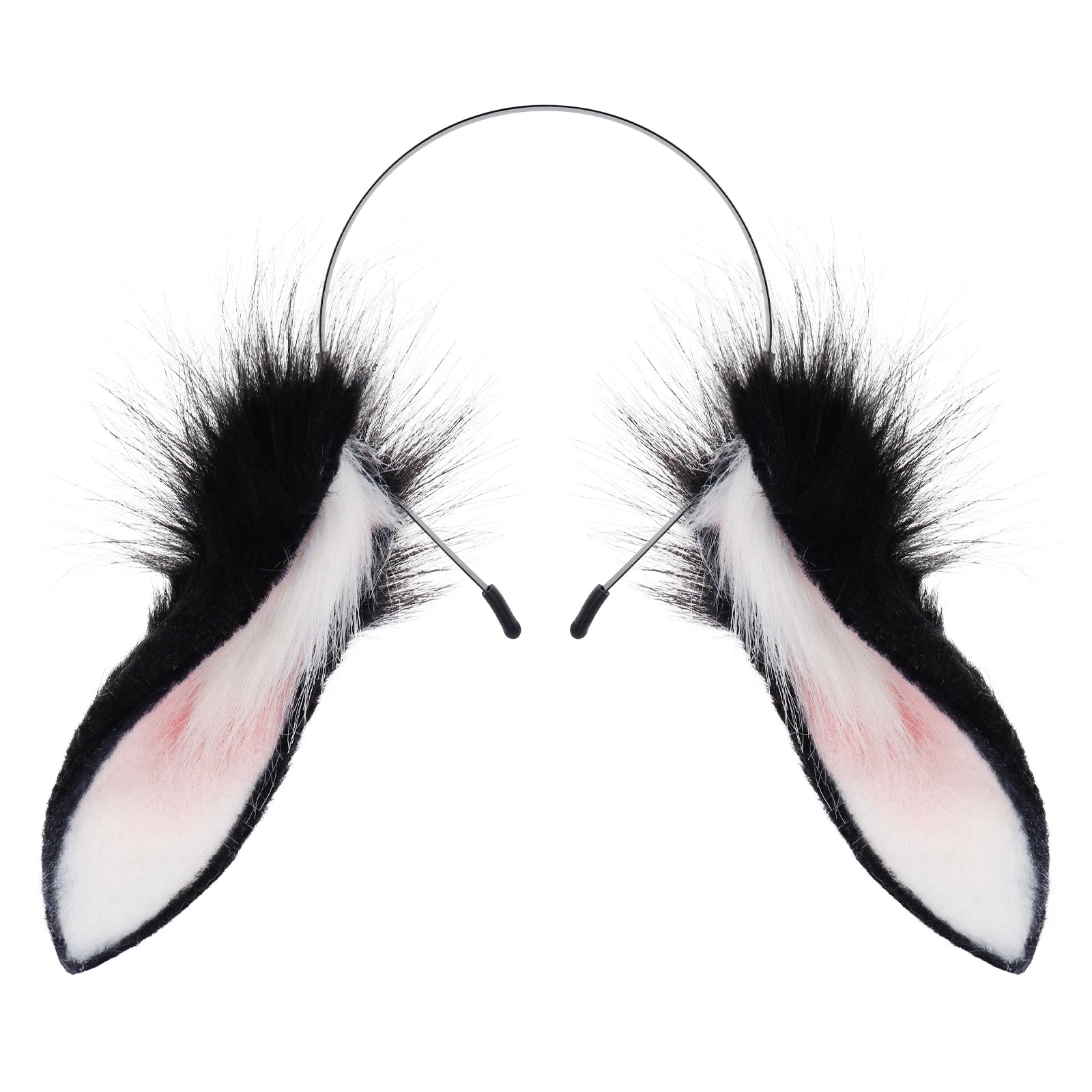 Animal Rabbit Ears Headband Faux Fur Bunny Headwear Plush Hairband Party Cosplay Costume Accessories