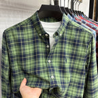 Luxury Brand Embroidery 100% Cotton Long Sleeved Shirt Men's New Shirt Men's Casual Loose Top Business Men
