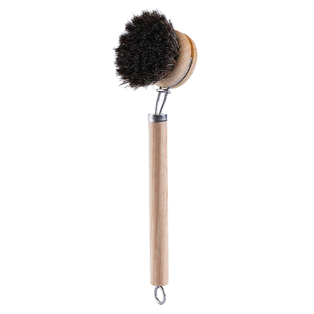 Replaceable Dish Brush Wooden Handle Stain Remove Pot Brush Portable Household Cleaning Scrub Brushes Kitchen Accessories