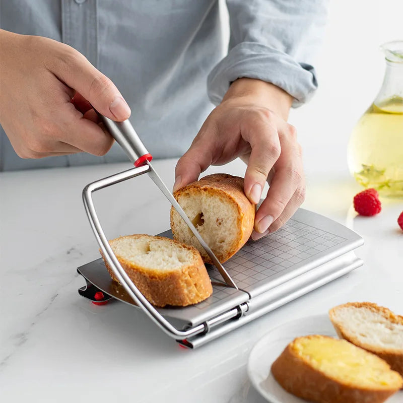 muntifunction stainless steel butter cheese ham dividing cutting machine slicers knife with scale kitchen tools bar accessories