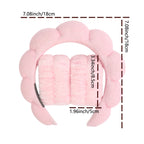 1/3Pcs Fashion Microfiber Washing Wristbands Scrunchies Puffy Headband Spa Bubble Headband for Washing Face Makeup Shower Skincare