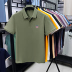 Men's Summer Luxury Brand Cotton 100% Polo Shirt Lapel Printing Short Sleeves T-Shirt Business Leisure Ventilate Men's Clothing