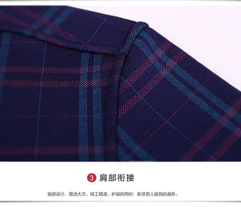 2025 Men's Autumn Winter Casual Long Sleeve Plaid Shirt Thick Warm Men's Casual High Quality Soft Large Size Warm Shirt Tops 4XL