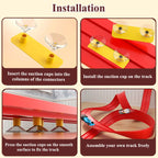 Net Bag/Box 13Ft/16.3Ft Flexible Track Toy & Mini Car DIY Competitive Rail Vehicle Game Educational Gift for Children Christmas