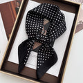 Women's Square Scarf Soft Satin Floral Print Wrap Foulard Neckerchief Bandannas Hair Skinny Tie Hijab Shawls