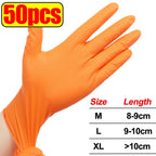 Heavy Duty Nitrile Gloves – 8Mil Thick Textured Grip Safety Work Gloves