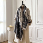 Women's Cashmere Winter Shawl – Vintage Floral Pashmina Wrap