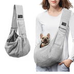 Cotton Dog Sling Carrier – Crossbody Travel Bag