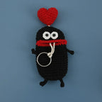 Funny Fruit Sausage Mouth Crochet Keychain Key Holder