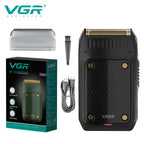 VGR 353 Beard Shaver Professional Hair Trimmer Electric Face Shaving Machine Men's USB Charging Safety Face Shaver for Men
