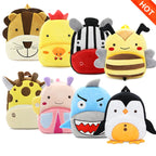 Cute Cartoon Animal Plush Backpack Soft Children Kindergarten Schoolbag Toddler Travel Bag Gift For Girls Boys