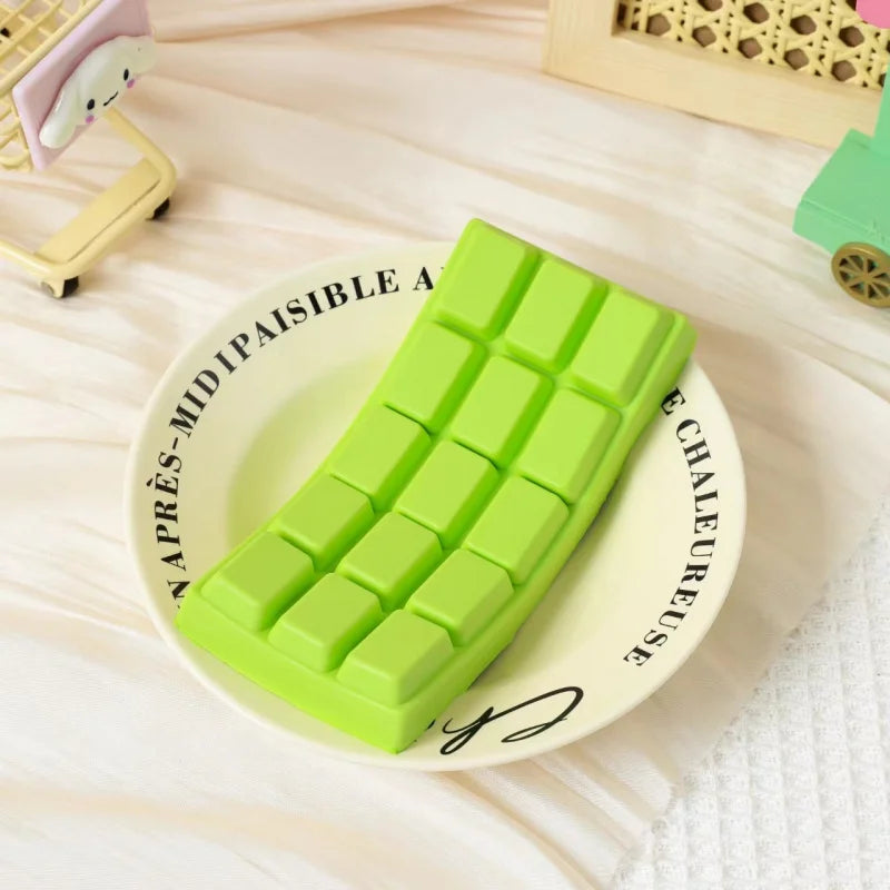 Simulated Chocolate Squeeze Toy PU Soft and Slow Rebound Office Stress Relief Toy Hand Relaxation Gift Desktop Ornament