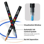 12/24/36/48/60 Colors Acrylic Paint Pens Markers Brush Tip Paint Markers For Rock Painting Wood Stone Glass Gift DIY Crafts