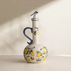 BPA-Free Olive Oil Dispenser Underglaze Embossed Ceramic Oil Vinegar Can Kitchen Accessories Storage Dispenser Container Bottle