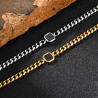 Stylish Men's Chain Bracelet,Hip Hop Stainless Steel Cuban Chain Wristband,Jewelry Gift for Father Son Husband BBF