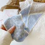 Cashew flower silk scarf double-sided printed for Women, Lightweight Versatile Bandana Style, Daily Office Party Vacation Boho
