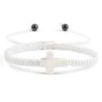 Hand Woven Jesus Cross Bracelet For Men Women Red Black Thread Braided Lucky Bracelet Fashion Couple Bracelet Friendship Jewelry