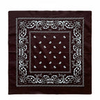 70CM Oversized Hip Hop Amoeba Cashew Cotton Square Bandana Scarf Headband Black Paisley Gifts For Men/Boys/Girls