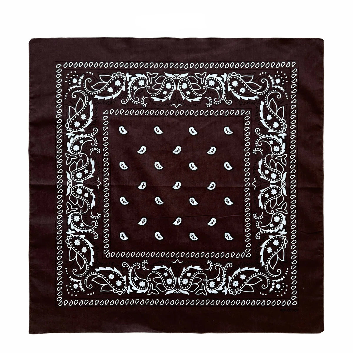 70CM Oversized Hip Hop Amoeba Cashew Cotton Square Bandana Scarf Headband Black Paisley Gifts For Men/Boys/Girls