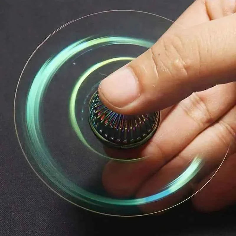 Magic Fidget Spinner with Hypnotic Light Patterns, Stress Relief & Focus Tool for All Ages, Cool Halloween Christmas Gift Idea