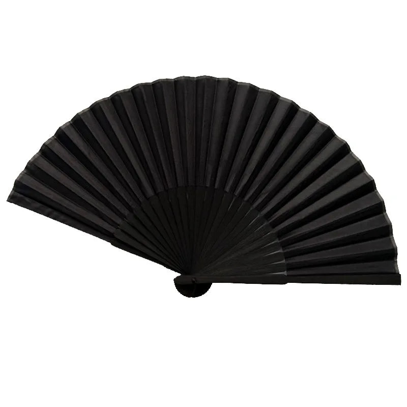 Black vintage hand fan Folding fan Dance wedding parties favor Chinese dance ball folding fans