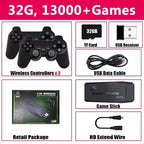 M8 4K Mini Game Stick 40000 Games Built-in with Twin 2.4G Wireless Controllers Video Game Console