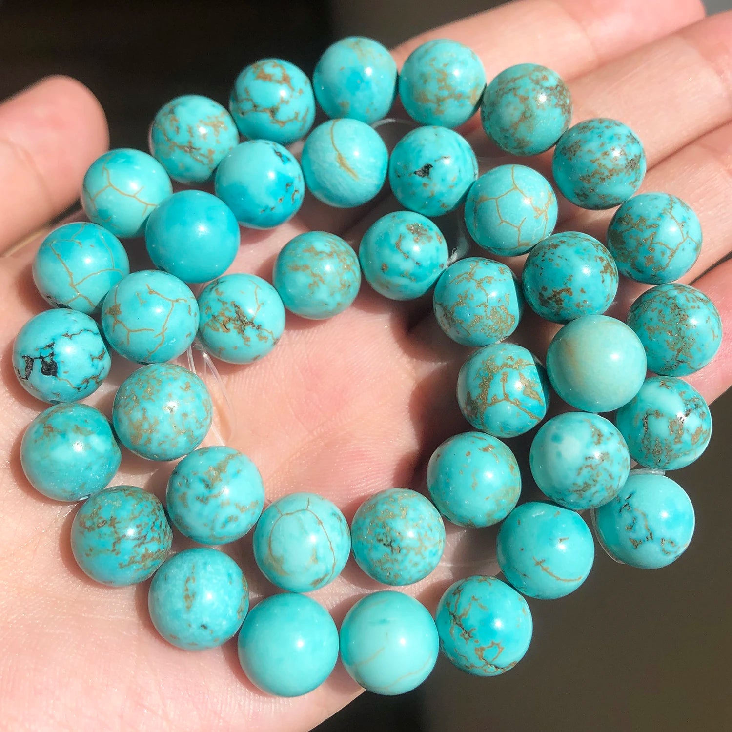 Natural Stone Beads Lapis Lazuli Round Loose Stone Beads For Jewelry Making DIY Bracelet Earrings Accessories 15'' 4/6/8/10/12mm