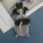 Funny Fruit Sausage Mouth Crochet Keychain Key Holder