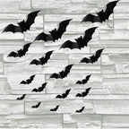 Halloween 3D Black Bat Wall Stickers – Removable Spooky Wall Decor