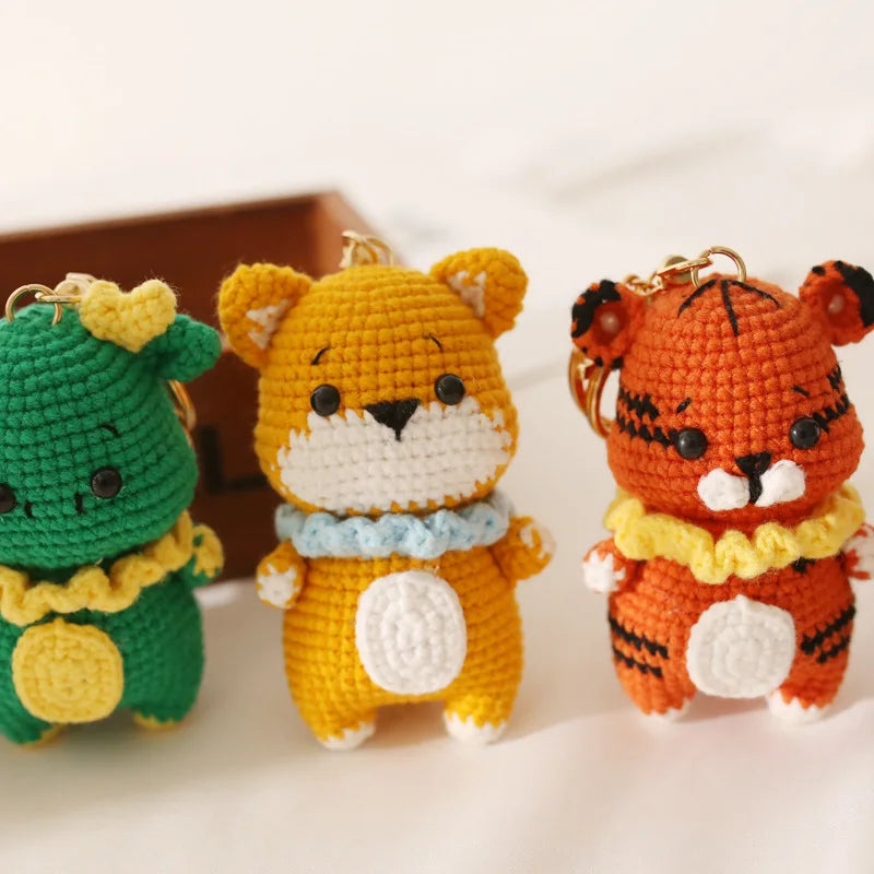 Cute Rabbit Crochet Keychain Handmade Bunny Bag Charm