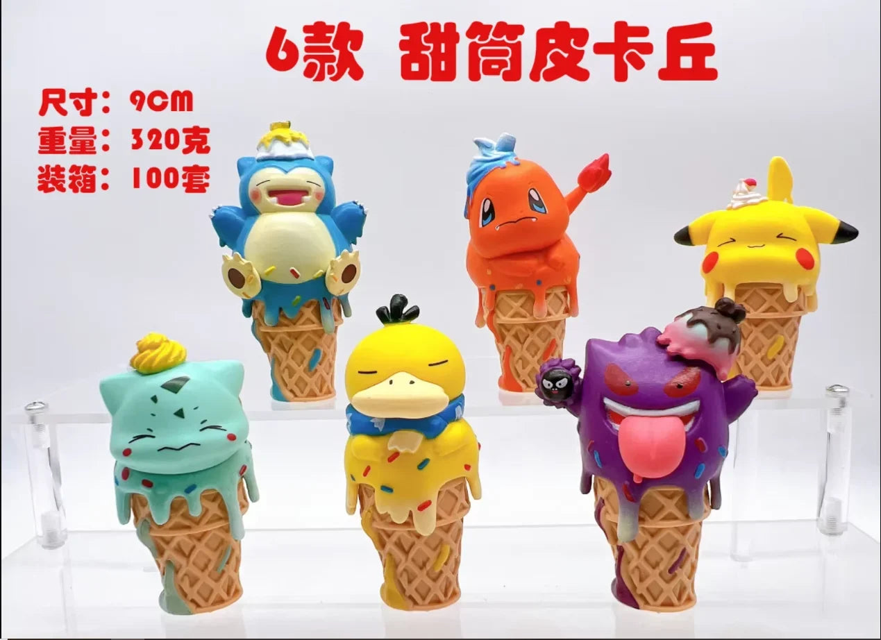 1Set Pocket Monsters Anime Figure Kawaii Pikachu In Disguise Action Figures PVC Adult Collection Model Dolls Toy Gift