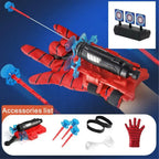 Spider Web Shooters with Gloves Superhero Wrist Launcher Toy Funny Children Party Cosplay Gifts for Kids cos masquerade