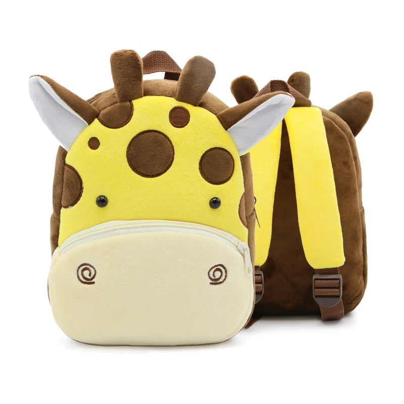 Cute Cartoon Animal Plush Backpack Soft Children Kindergarten Schoolbag Toddler Travel Bag Gift For Girls Boys