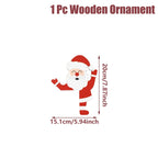 Christmas Wooden Ornament Christmas Party Decoration 2025 Xmas Santa Claus Snowman Pendants Navidad Natal New Year Gift 2026