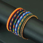 Unique Ethnic String Bracelet Unisex Handmade Braided Lucky Thread Distance Attract Couple Bangle Leisure Accessories Pulseria