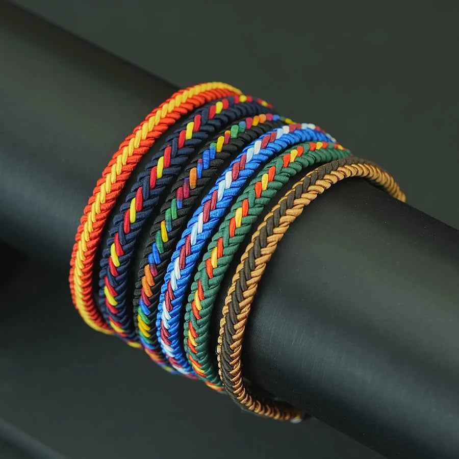 Unique Ethnic String Bracelet Unisex Handmade Braided Lucky Thread Distance Attract Couple Bangle Leisure Accessories Pulseria