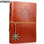 Retro Notebooks & Journals Agenda Binder Sketch Book Leather Soft Cover 14x10cm Replaceable Kraft Paper Inner Korean Stationery