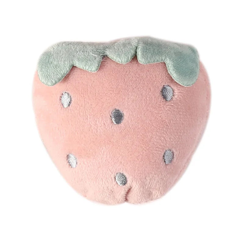 Plush Cat Toys Interactive Kicker Teeth Grinding Fruit Shaped Pet Toy for Kittens