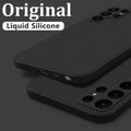 Case For Samsung Galaxy S26 S24 S23 S22 S25 Ultra S24 FE A57 A56 A55 A16 A17 5G S25 Edge Shockproof Liquid Silicone Phone Cover