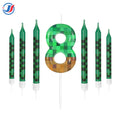 7Pcs Pixel Birthday Cake Candles Topper for Pixel Theme Party Anniversary Party Video Game Party Supplies for Boys Girls