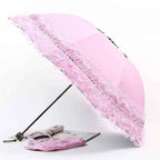 Vintage Lace Parasol Foldable Gothic Lolita Umbrella Rain Anti-uv Protection Sunblock Umbrella Dome Photo Props Girls Parasol