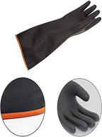 35cm Cleaning Gloves Latex Fingers Crubbing Rubber Kitchen Dishwashing Kitchen Tools Washing Scrub Silicone Gloves Black New