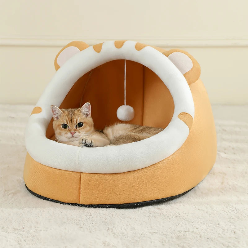 Super Cat Bed Warm Pet House Kitten Cave Cushion Cat House Warm Sleeping Dog Basket Tent Small Dog Mat Supplies Bed For Cats - WTN Essentials 