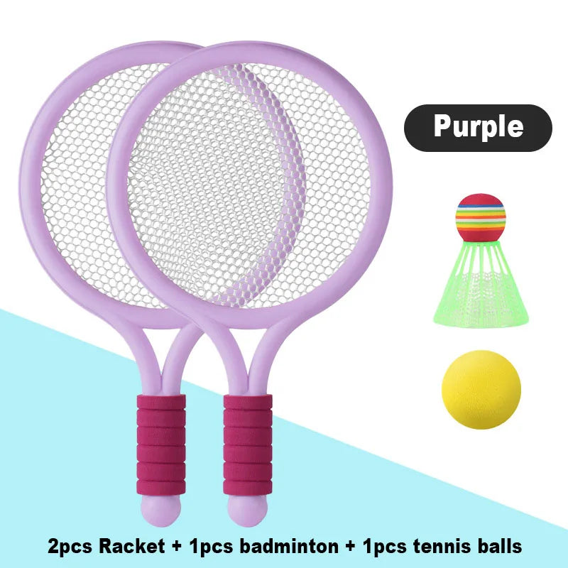 Racket Tennis for Children Outdoor Sports Badminton Racket Kindergarten Toy Set for 3-12years Old Badminton Sets